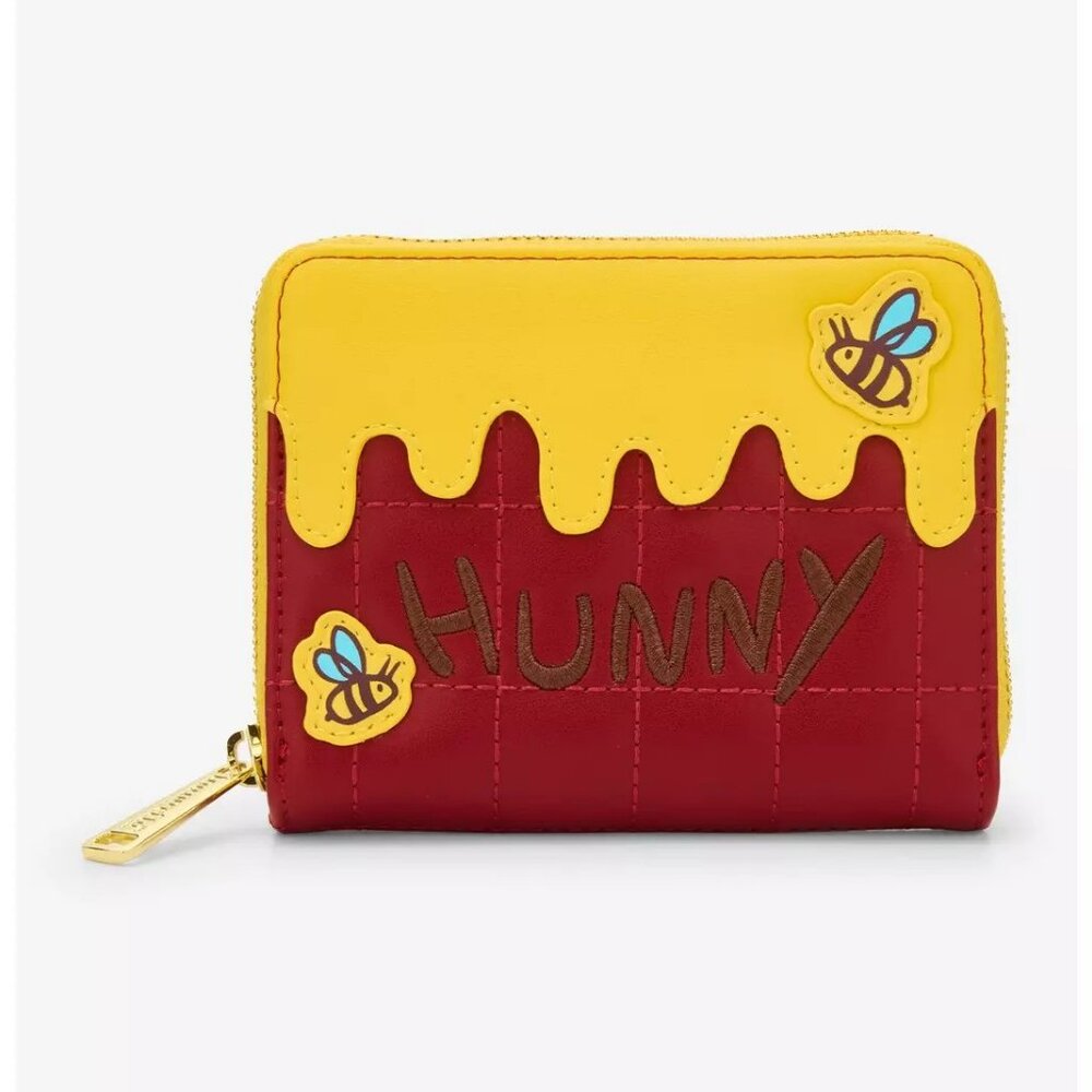 Loungefly Disney Winnie The Pooh Wallet Honey Drip Honey Bees Zip Around New